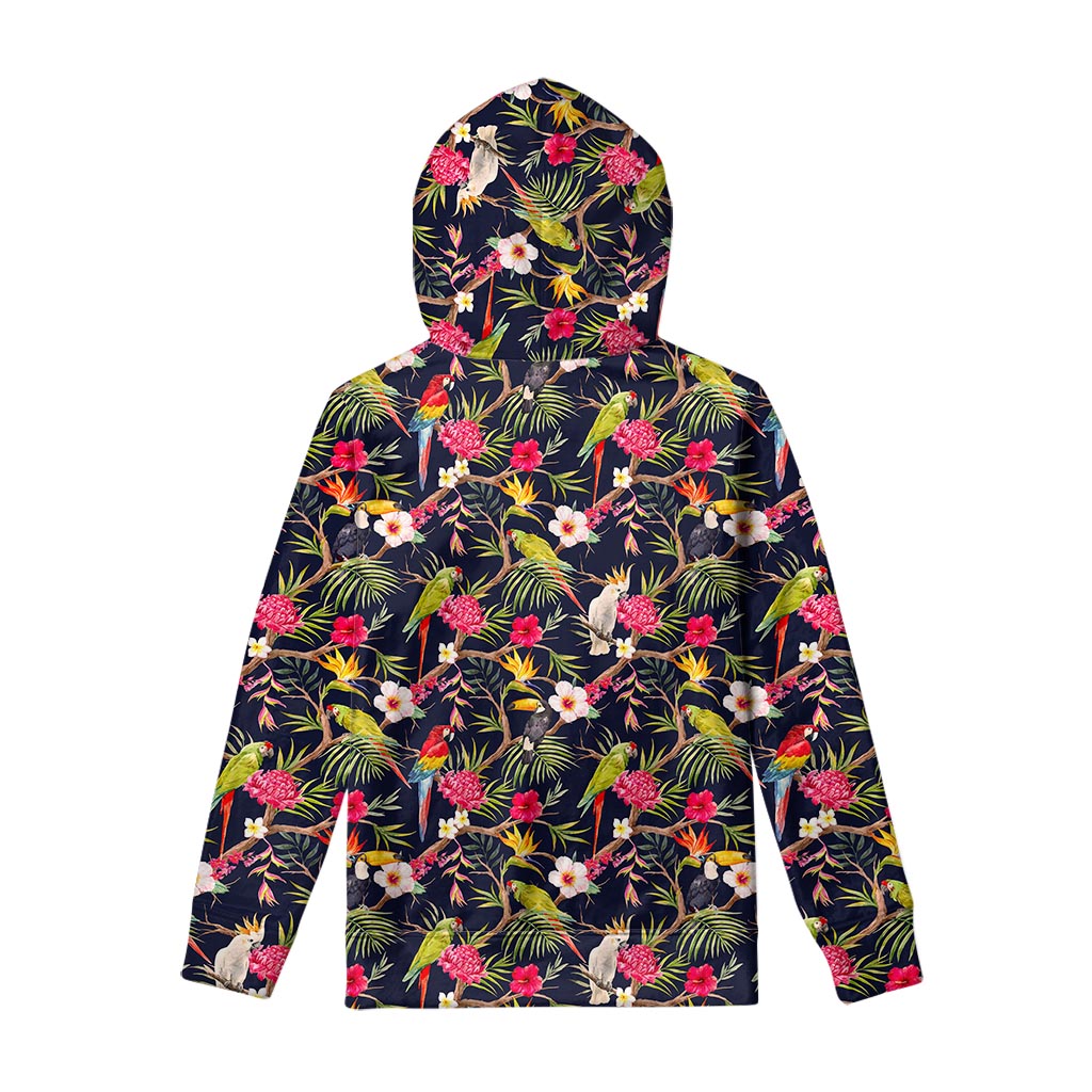 Parrot Toucan Tropical Pattern Print Pullover Hoodie