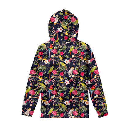 Parrot Toucan Tropical Pattern Print Pullover Hoodie
