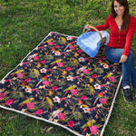 Parrot Toucan Tropical Pattern Print Quilt