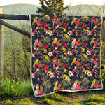 Parrot Toucan Tropical Pattern Print Quilt