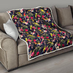 Parrot Toucan Tropical Pattern Print Quilt