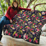 Parrot Toucan Tropical Pattern Print Quilt