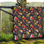 Parrot Toucan Tropical Pattern Print Quilt