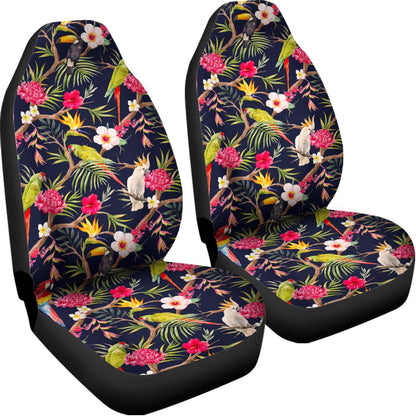 Parrot Toucan Tropical Pattern Print Universal Fit Car Seat Covers