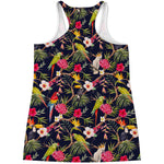 Parrot Toucan Tropical Pattern Print Women's Racerback Tank Top