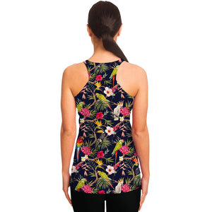 Parrot Toucan Tropical Pattern Print Women's Racerback Tank Top