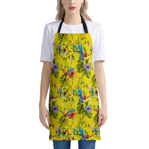 Parrot Tropical Pattern Print Apron