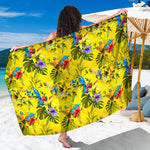 Parrot Tropical Pattern Print Beach Sarong Wrap