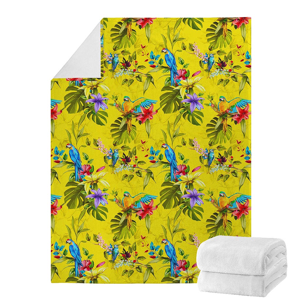 Parrot Tropical Pattern Print Blanket