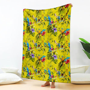 Parrot Tropical Pattern Print Blanket