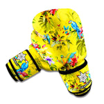 Parrot Tropical Pattern Print Boxing Gloves