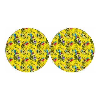 Parrot Tropical Pattern Print Car Coasters