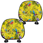 Parrot Tropical Pattern Print Car Headrest Covers