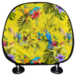 Parrot Tropical Pattern Print Car Headrest Covers