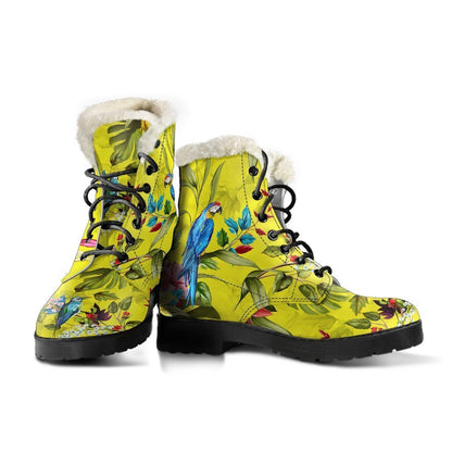 Parrot Tropical Pattern Print Comfy Boots GearFrost