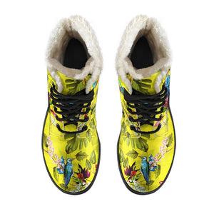 Parrot Tropical Pattern Print Comfy Boots GearFrost