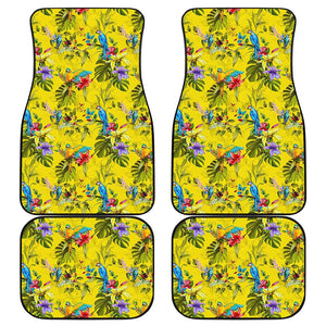 Parrot Tropical Pattern Print Front and Back Car Floor Mats