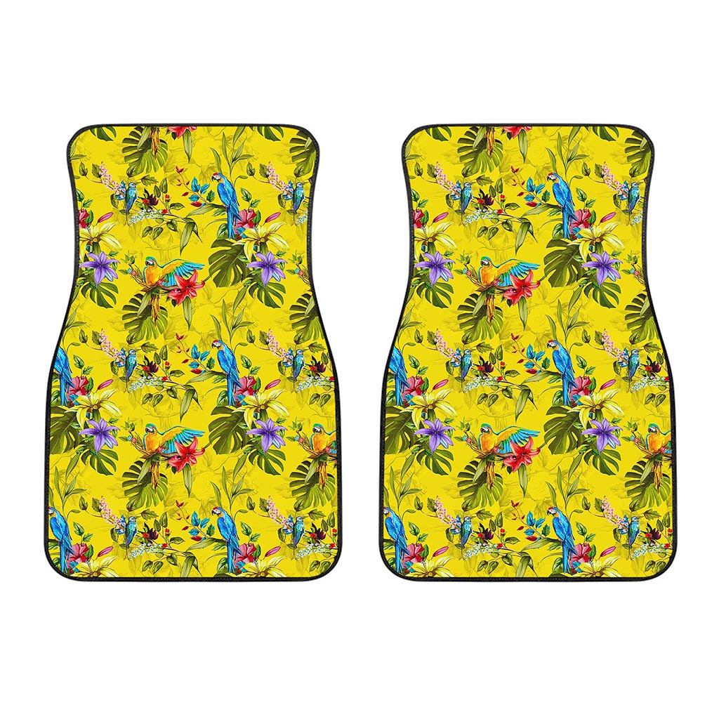 Parrot Tropical Pattern Print Front Car Floor Mats