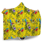 Parrot Tropical Pattern Print Hooded Blanket