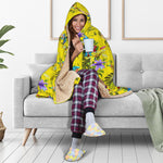 Parrot Tropical Pattern Print Hooded Blanket