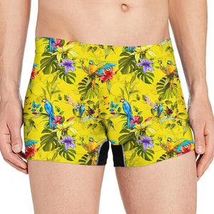 Parrot Tropical Pattern Print Men's Boxer Briefs