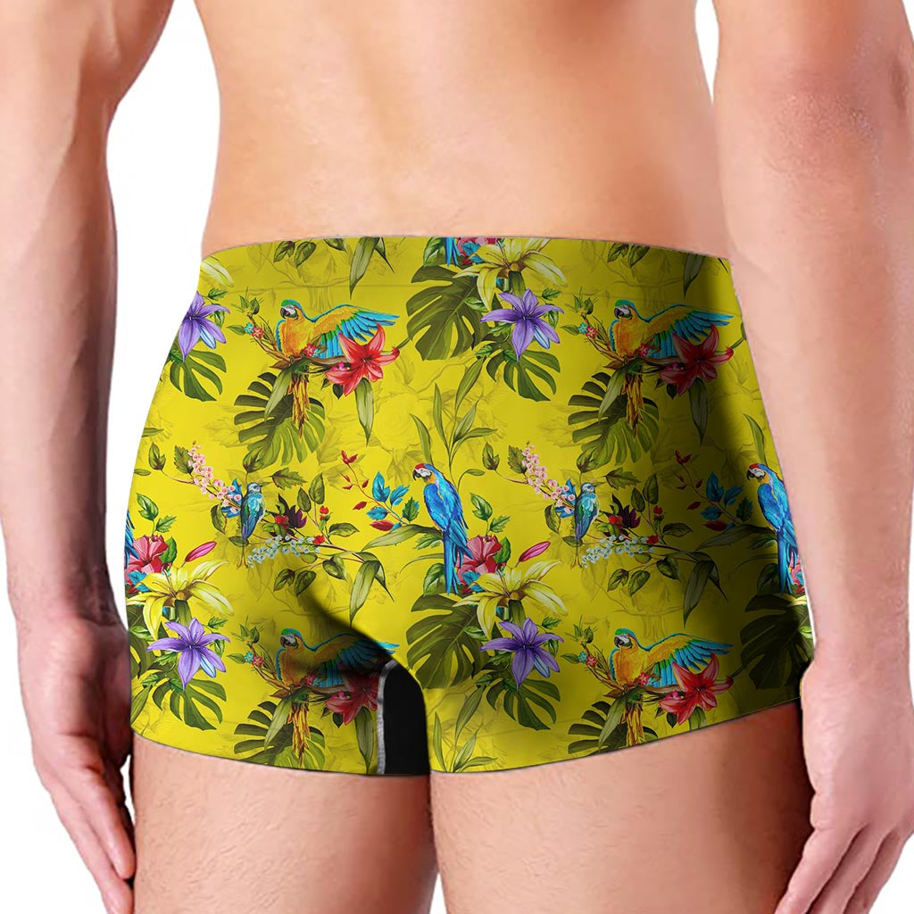 Parrot Tropical Pattern Print Men's Boxer Briefs