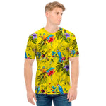 Parrot Tropical Pattern Print Men's T-Shirt