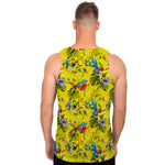 Parrot Tropical Pattern Print Men's Tank Top