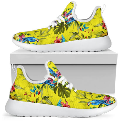Parrot Tropical Pattern Print Mesh Knit Shoes GearFrost