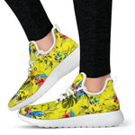 Parrot Tropical Pattern Print Mesh Knit Shoes GearFrost