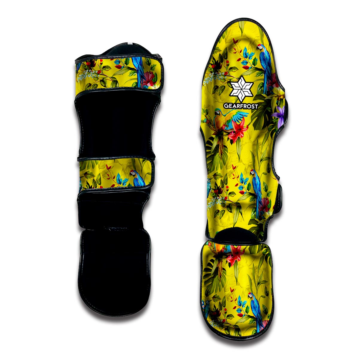 Parrot Tropical Pattern Print Muay Thai Shin Guard