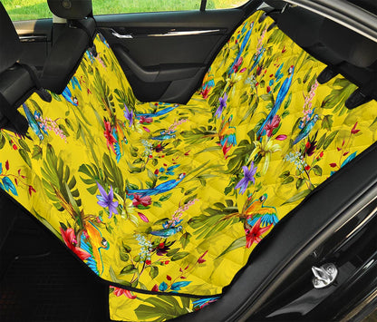 Parrot Tropical Pattern Print Pet Car Back Seat Cover