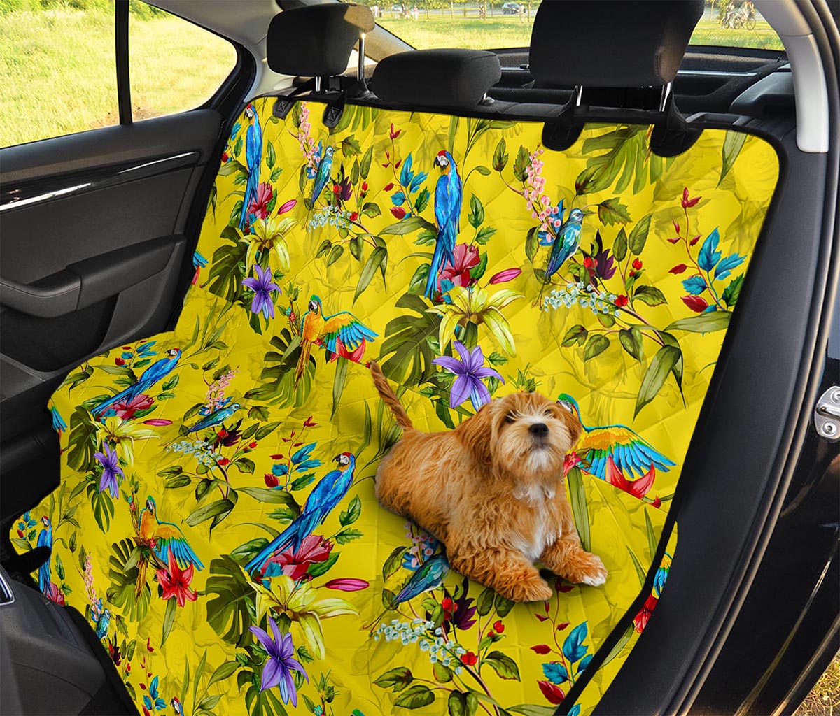 Parrot Tropical Pattern Print Pet Car Back Seat Cover