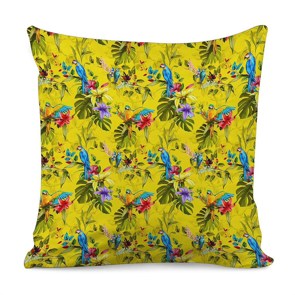 Parrot Tropical Pattern Print Pillow Cover