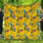 Parrot Tropical Pattern Print Quilt