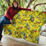 Parrot Tropical Pattern Print Quilt