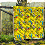 Parrot Tropical Pattern Print Quilt