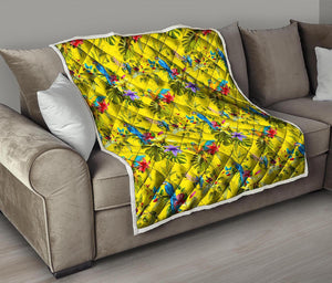 Parrot Tropical Pattern Print Quilt