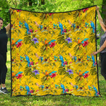 Parrot Tropical Pattern Print Quilt