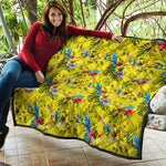 Parrot Tropical Pattern Print Quilt