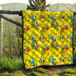 Parrot Tropical Pattern Print Quilt