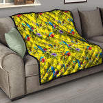 Parrot Tropical Pattern Print Quilt