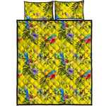 Parrot Tropical Pattern Print Quilt Bed Set