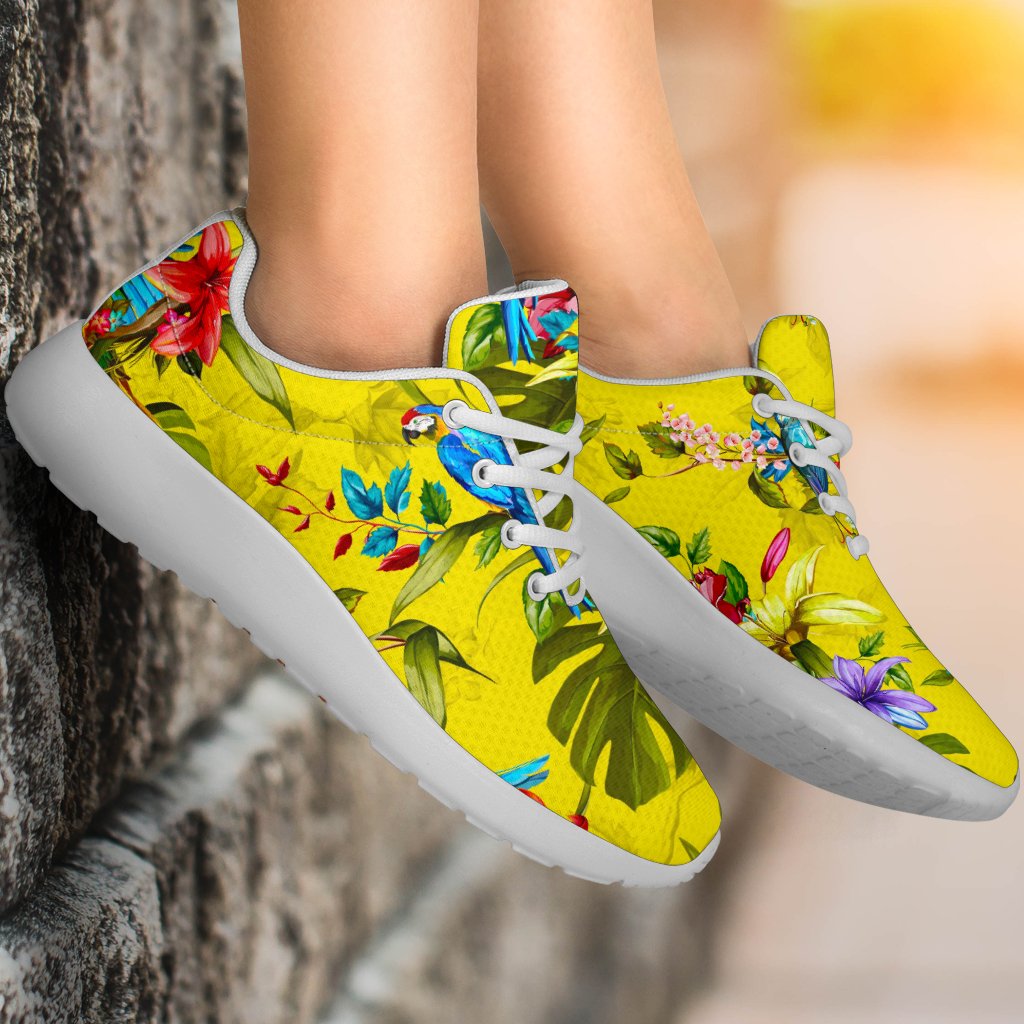 Parrot Tropical Pattern Print Sport Shoes GearFrost