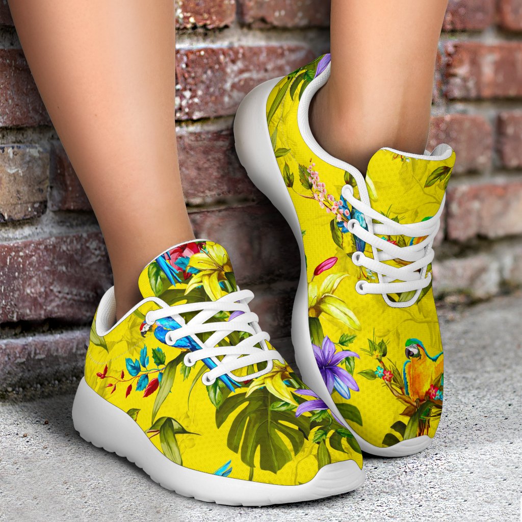 Parrot Tropical Pattern Print Sport Shoes GearFrost