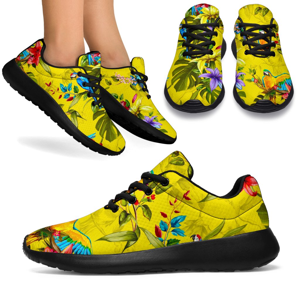 Parrot Tropical Pattern Print Sport Shoes GearFrost