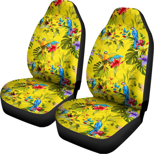 Parrot Tropical Pattern Print Universal Fit Car Seat Covers