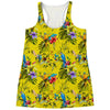 Parrot Tropical Pattern Print Women's Racerback Tank Top