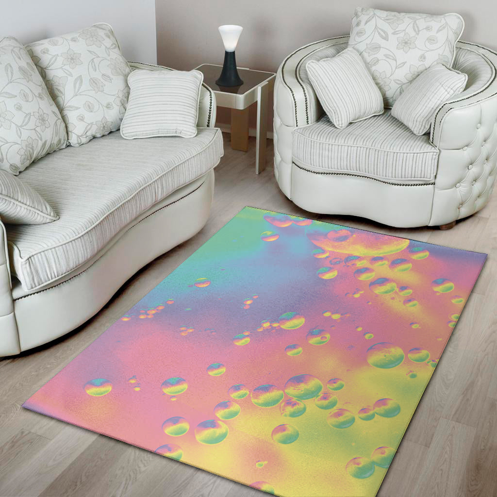 Pastel Acid Melt Print Area Rug