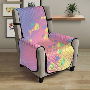 Pastel Acid Melt Print Armchair Protector